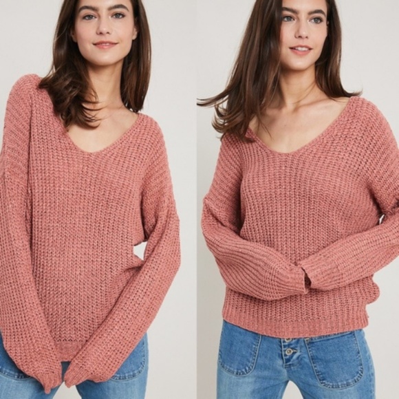 Cozy off shoulder Loose Fit Knit Sweater Top - Picture 2 of 7